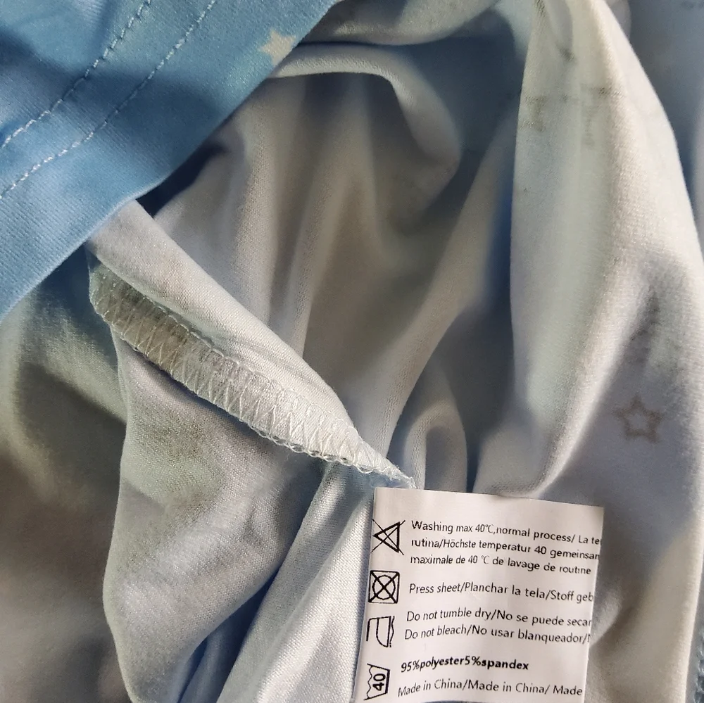 Ekouaer Women's Moon and Cloud Pajama Set - Blue and Pink - Picture 6 of 6